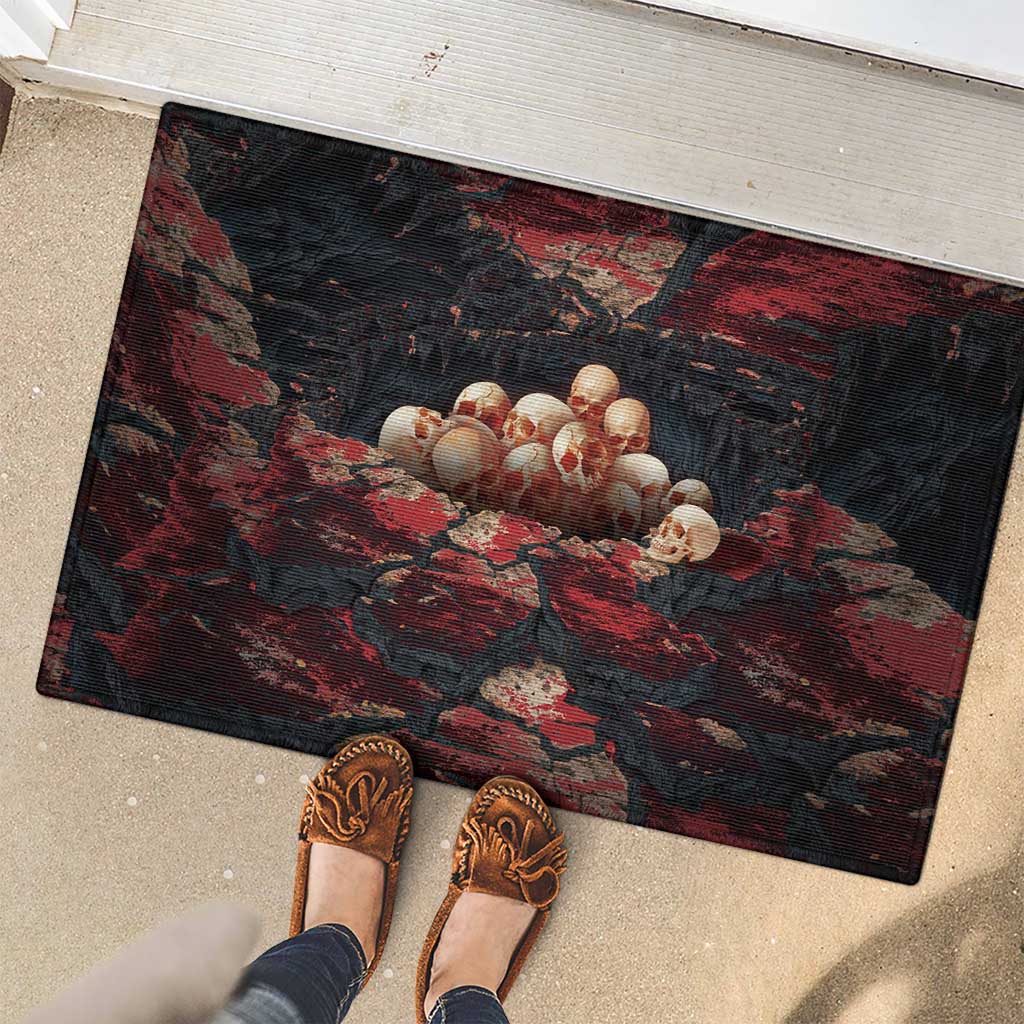 3D Illusion Skull Halloween Rubber Doormat Hell Pit - Wonder Print Shop