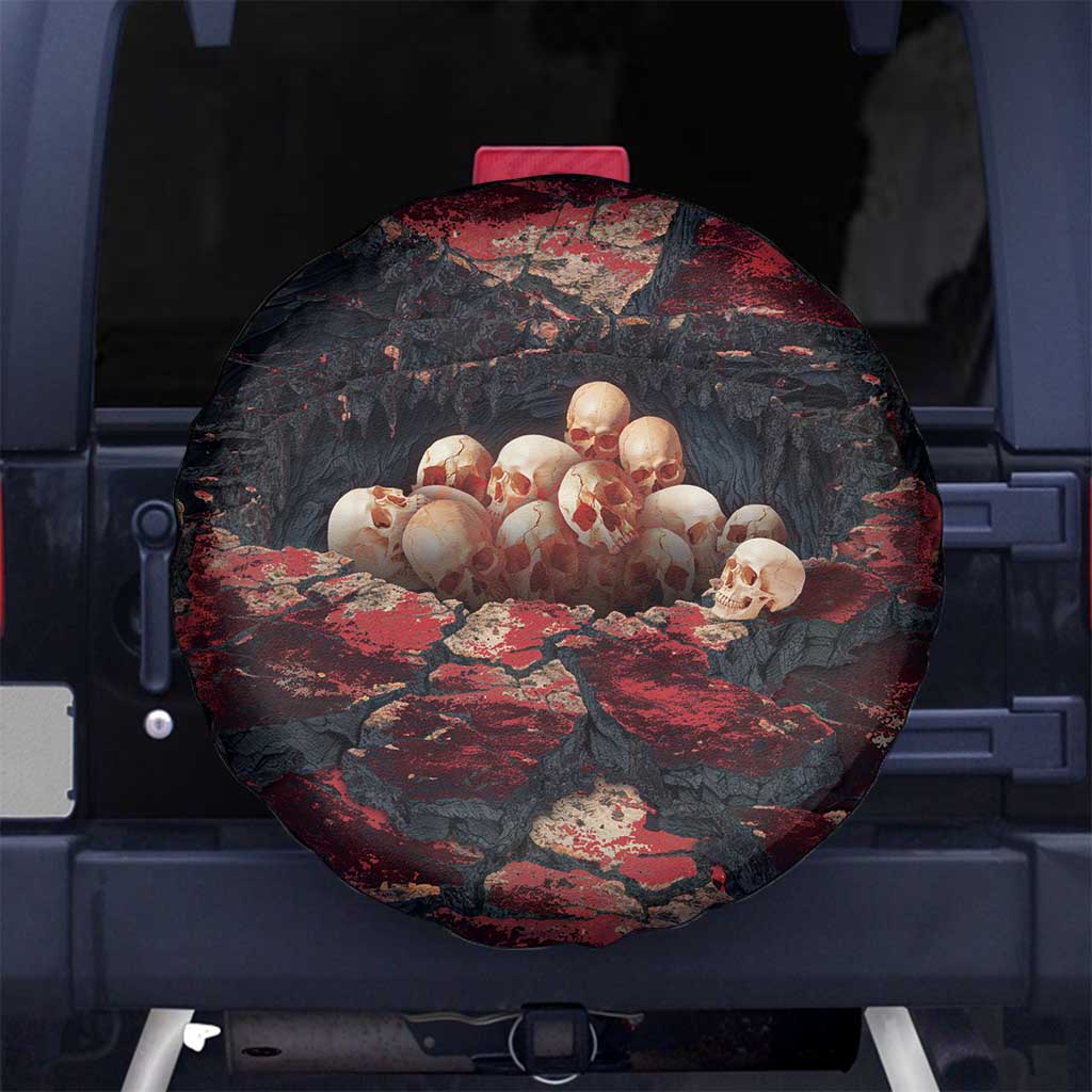 3D Illusion Skull Halloween Spare Tire Cover Hell Pit - Wonder Print Shop