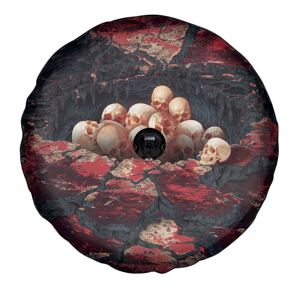3D Illusion Skull Halloween Spare Tire Cover Hell Pit - Wonder Print Shop