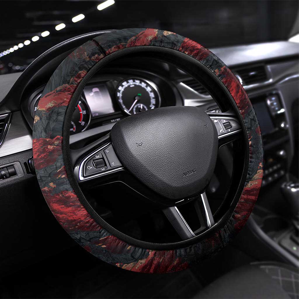 3D Illusion Skull Halloween Steering Wheel Cover Hell Pit DT05