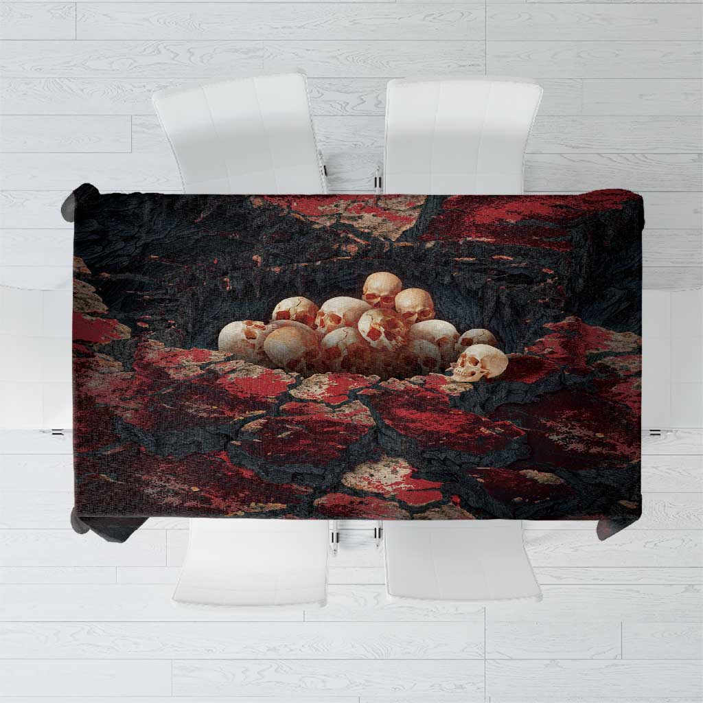 3D Illusion Skull Halloween Tablecloth Hell Pit - Wonder Print Shop