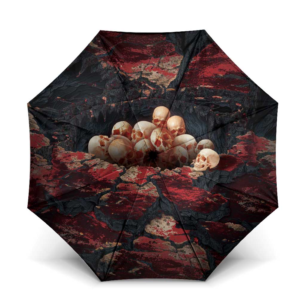 3D Illusion Skull Halloween Umbrella Hell Pit - Wonder Print Shop