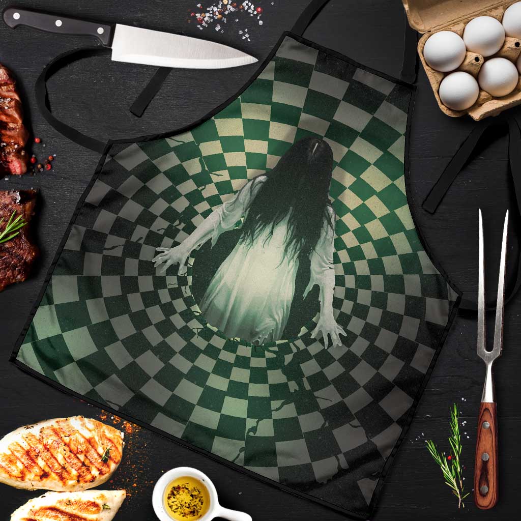 3D Illusion Ghost 3D Halloween Apron Horror Retro Style - Wonder Print Shop