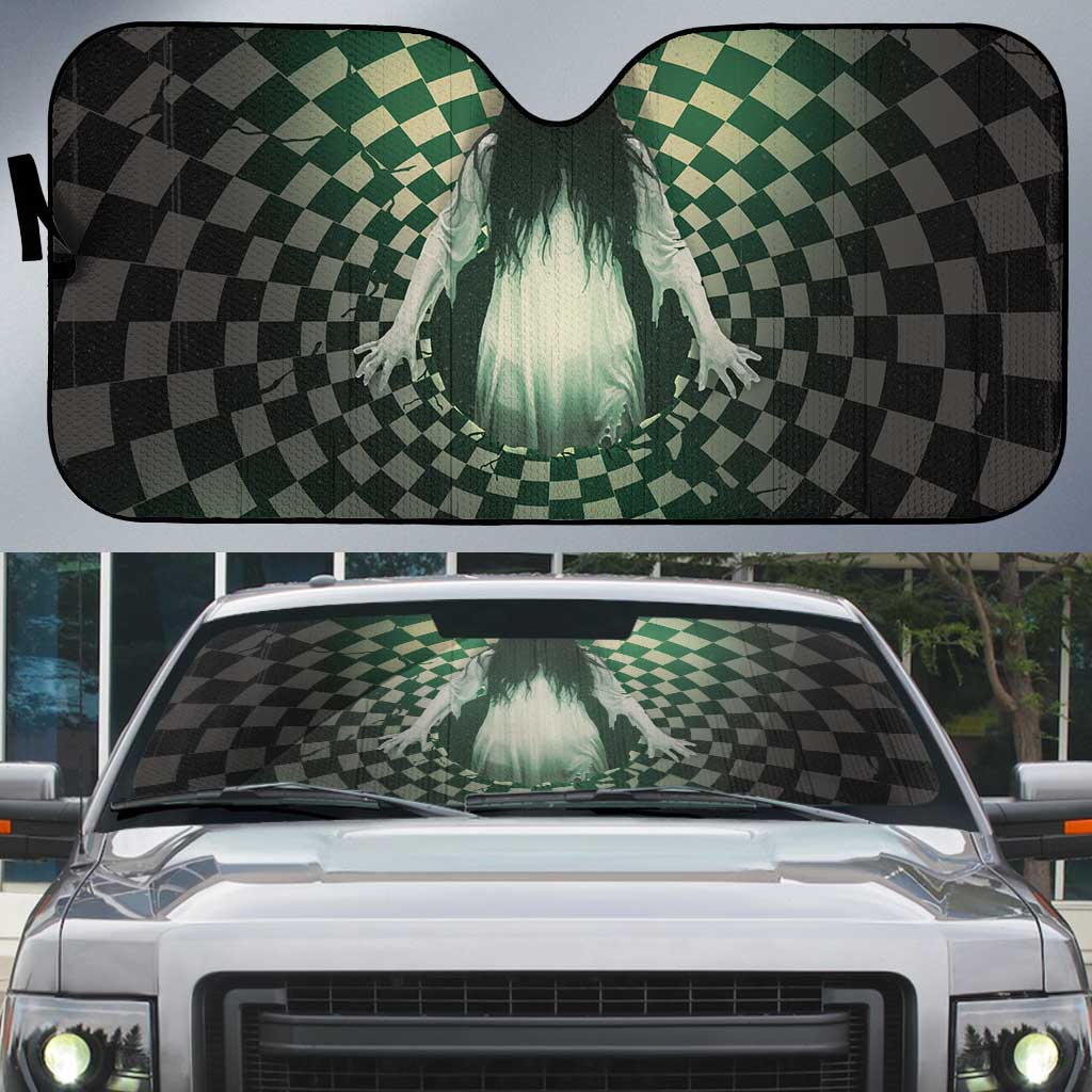3D Illusion Ghost 3D Halloween Auto Sun Shade Horror Retro Style - Wonder Print Shop