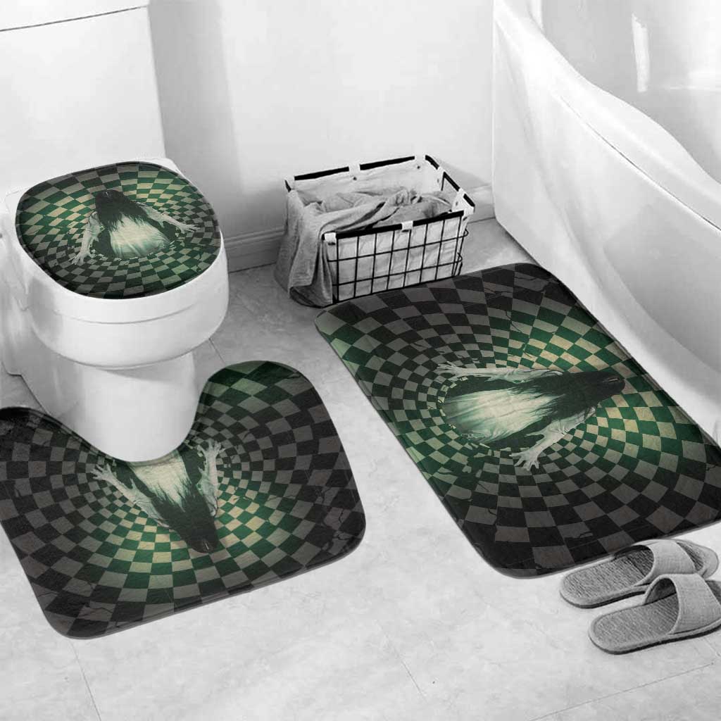 3D Illusion Ghost 3D Halloween Bathroom Set Horror Retro Style - Wonder Print Shop