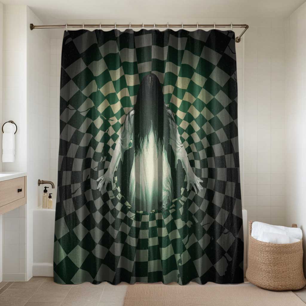 3D Illusion Ghost 3D Halloween Bathroom Set Horror Retro Style - Wonder Print Shop