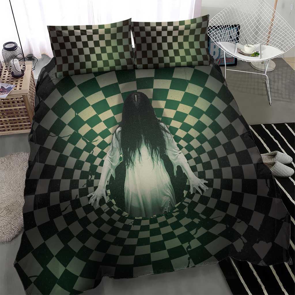 3D Illusion Ghost 3D Halloween Bedding Set Horror Retro Style DT05