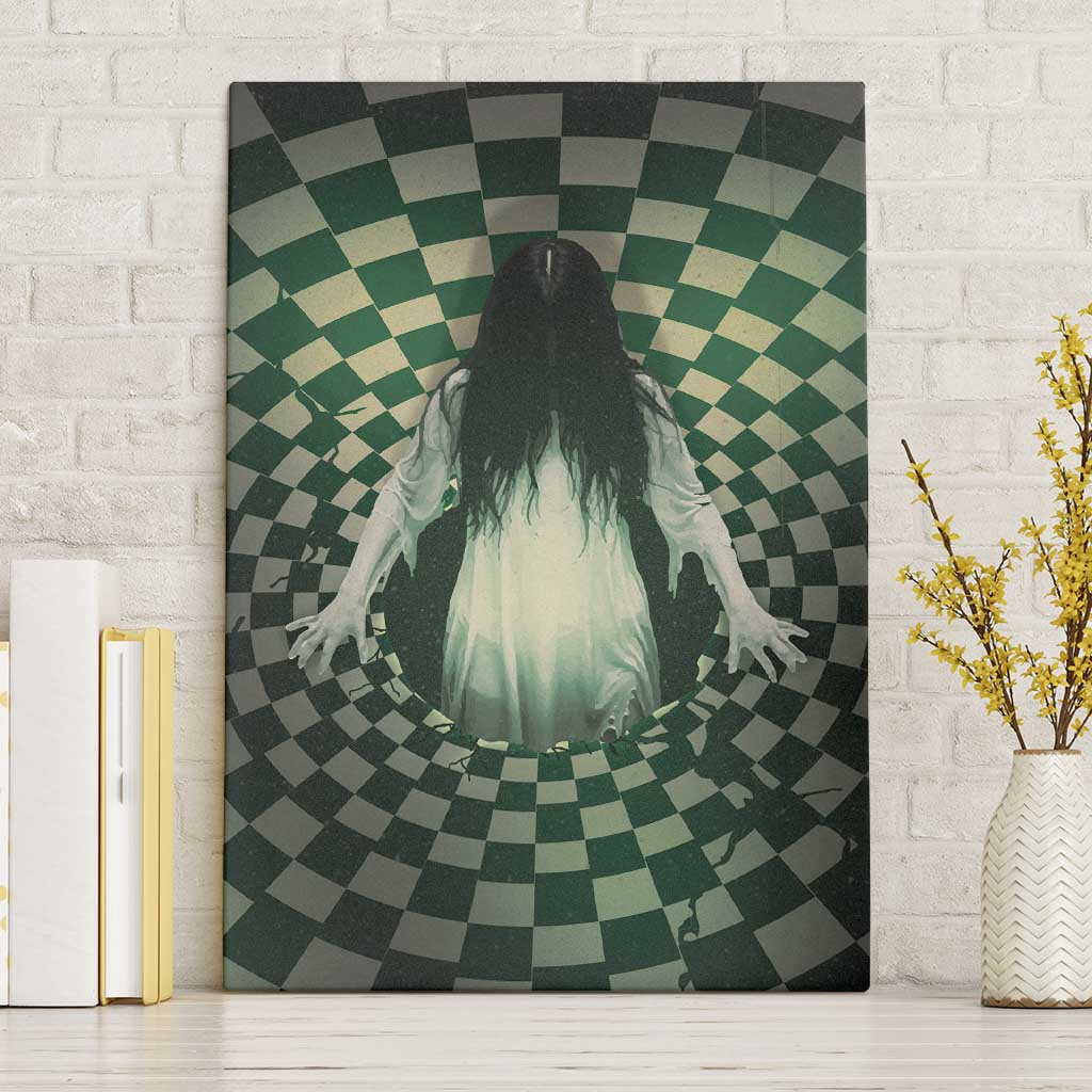 3D Illusion Ghost 3D Halloween Canvas Wall Art Horror Retro Style - Wonder Print Shop