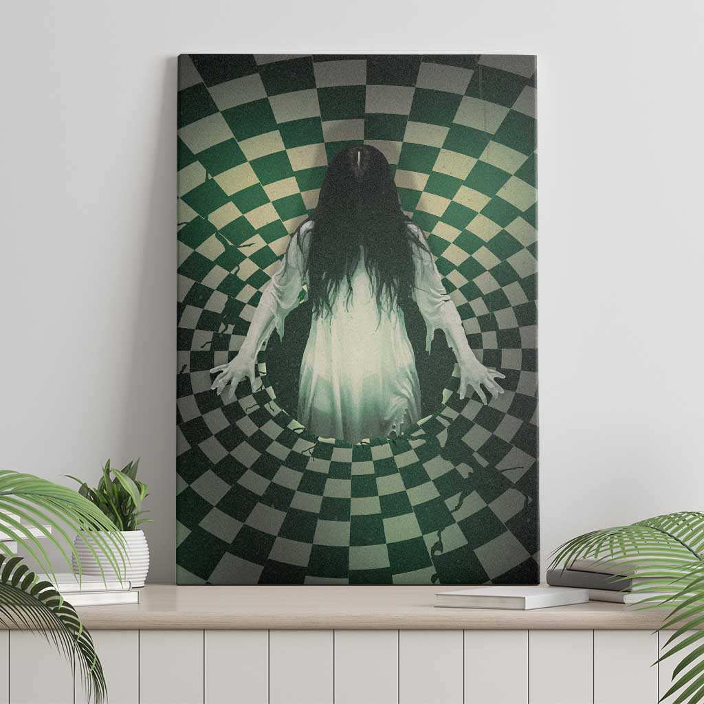 3D Illusion Ghost 3D Halloween Canvas Wall Art Horror Retro Style - Wonder Print Shop
