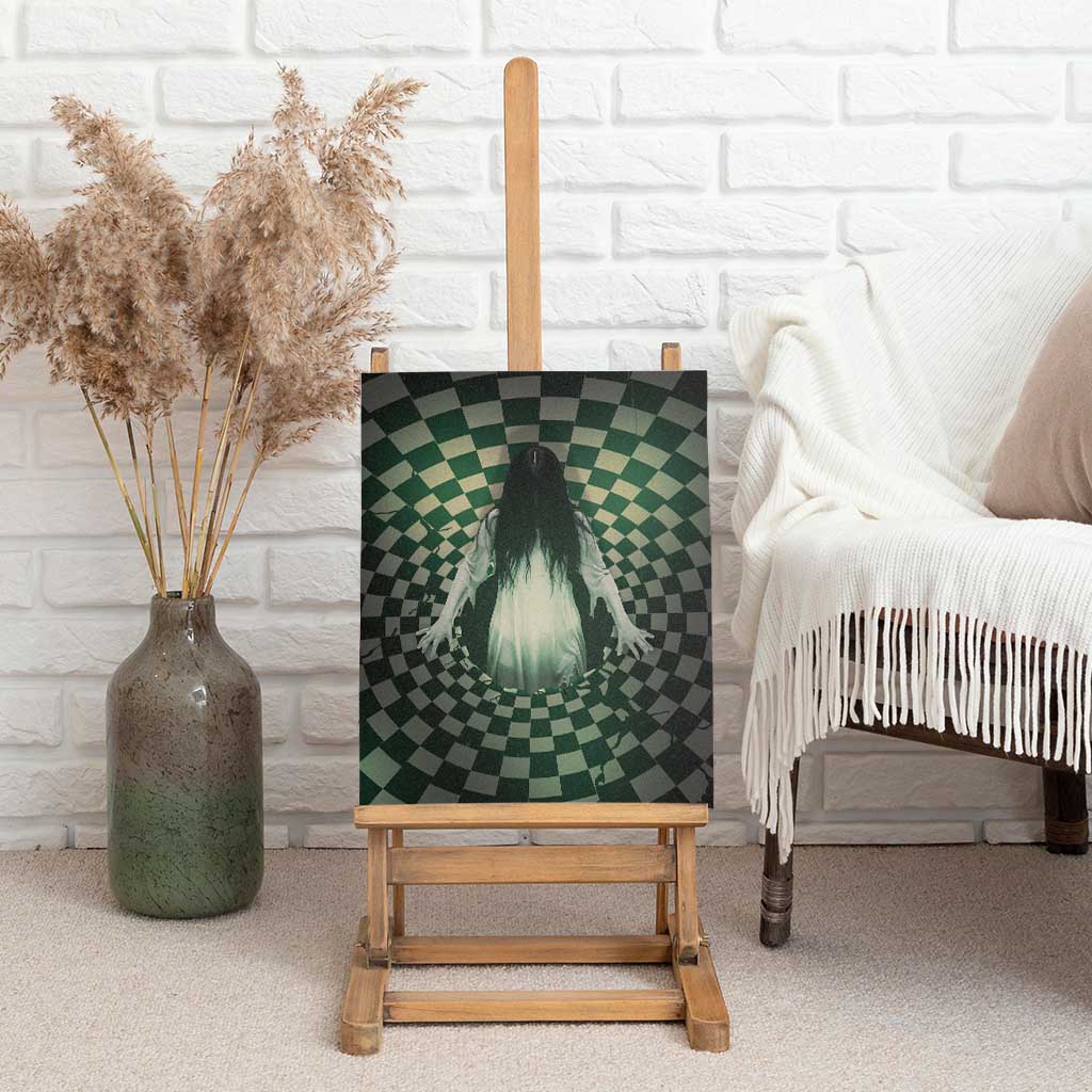 3D Illusion Ghost 3D Halloween Canvas Wall Art Horror Retro Style - Wonder Print Shop