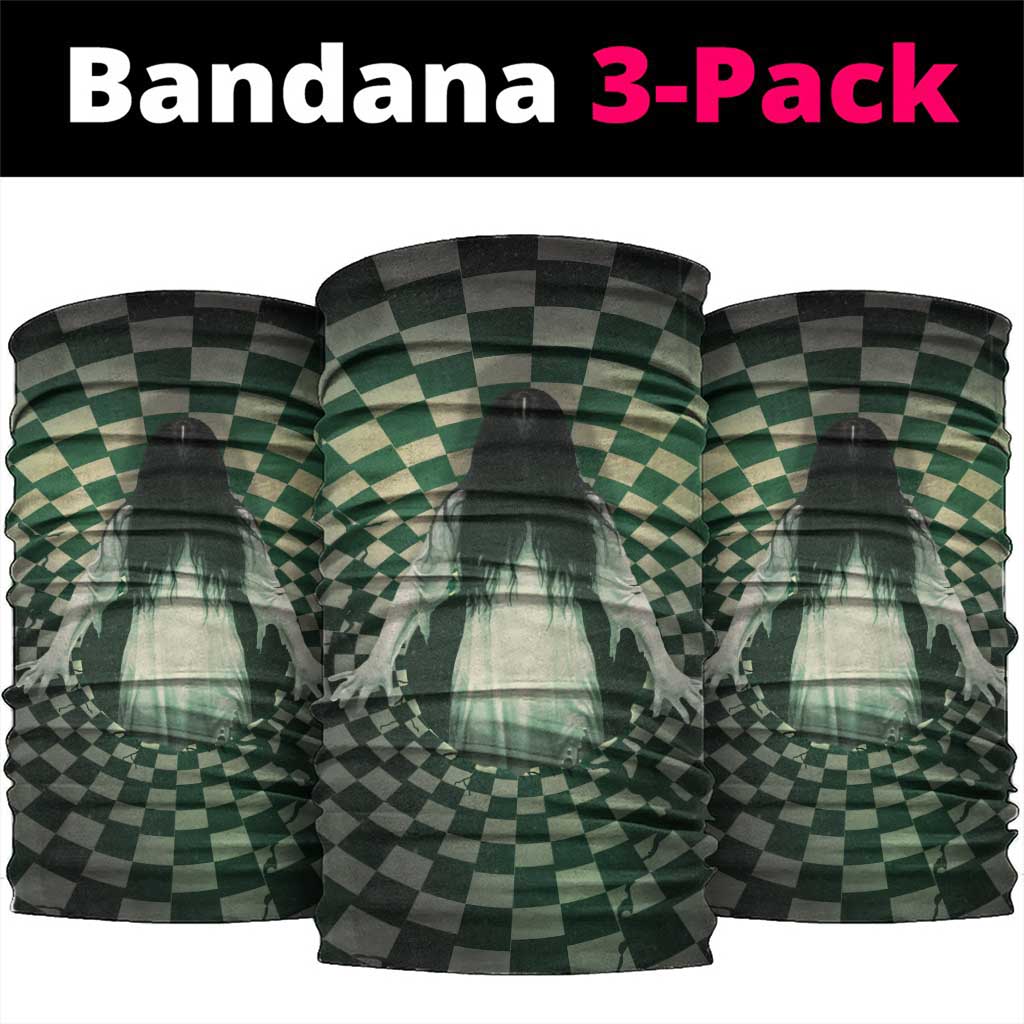 3D Illusion Ghost 3D Halloween Neck Gaiter Horror Retro Style - Wonder Print Shop