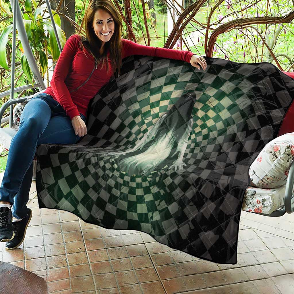 3D Illusion Ghost 3D Halloween Quilt Horror Retro Style - Wonder Print Shop