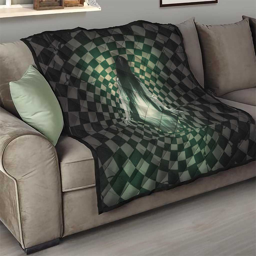 3D Illusion Ghost 3D Halloween Quilt Horror Retro Style - Wonder Print Shop