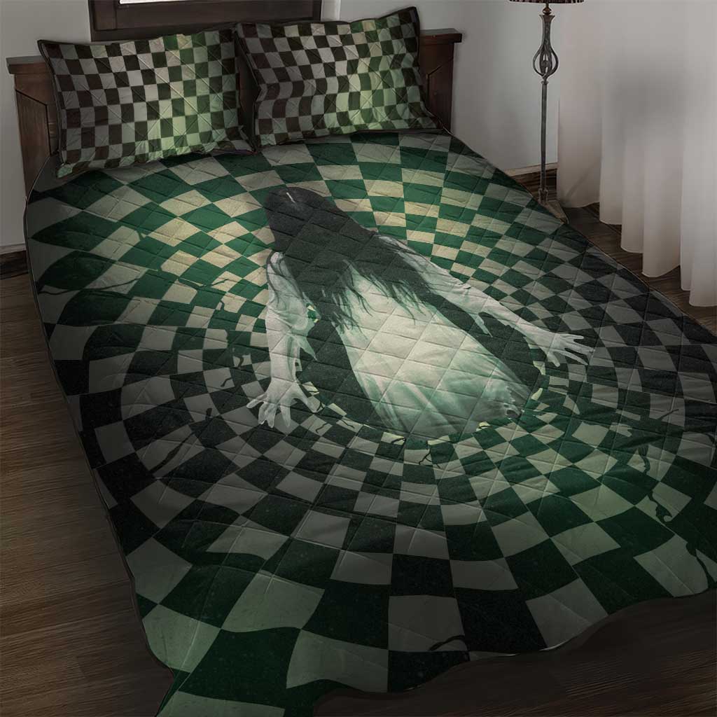 3D Illusion Ghost 3D Halloween Quilt Bed Set Horror Retro Style DT05