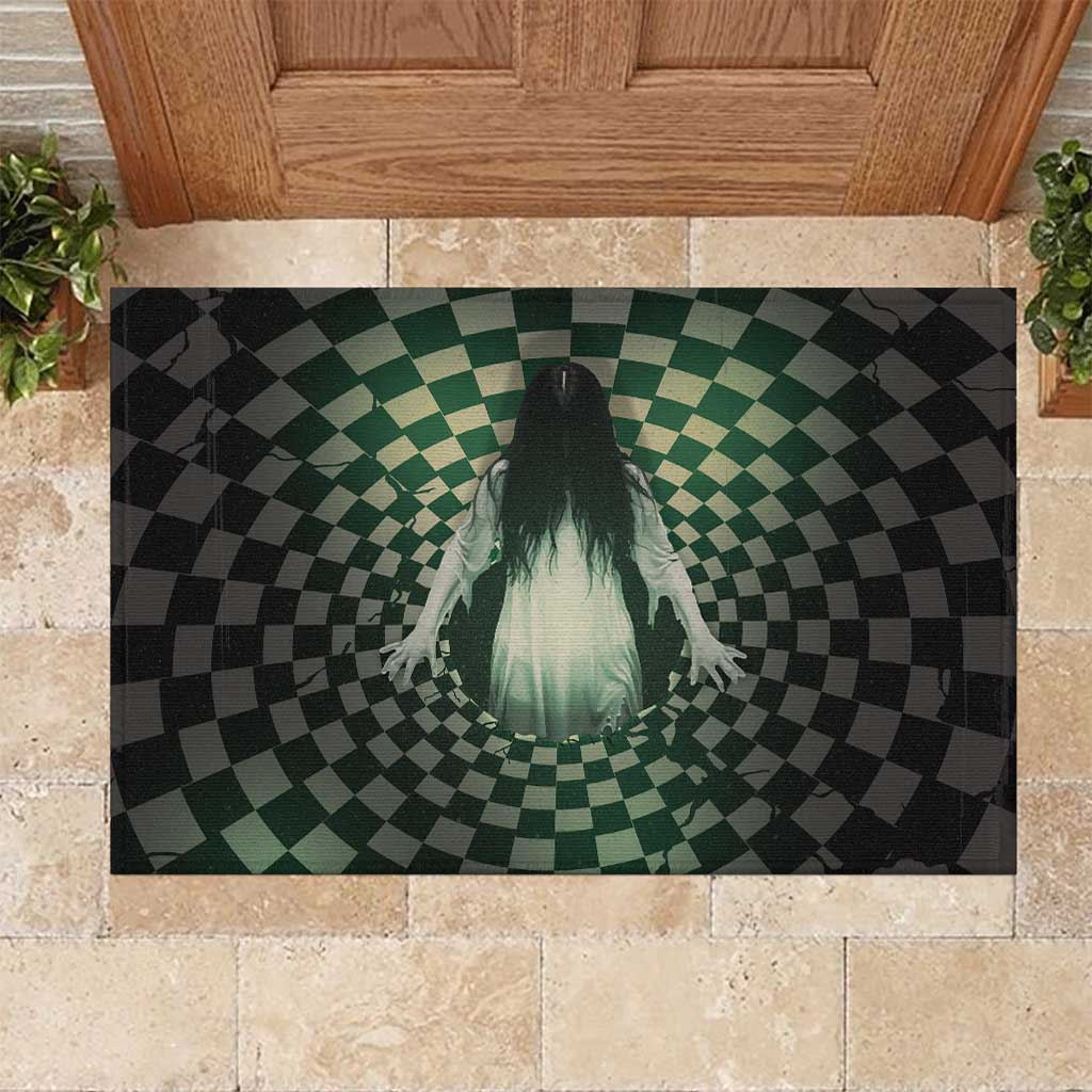 3D Illusion Ghost 3D Halloween Rubber Doormat Horror Retro Style - Wonder Print Shop