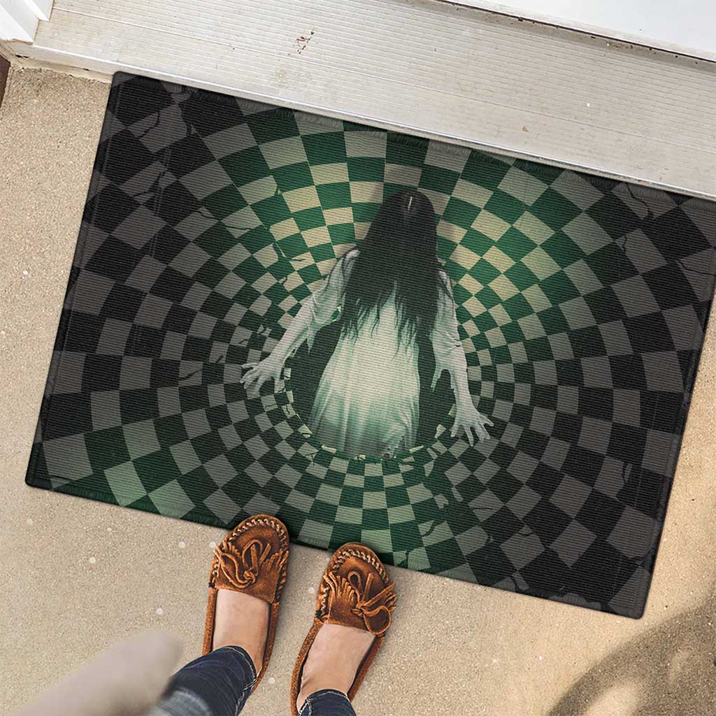 3D Illusion Ghost 3D Halloween Rubber Doormat Horror Retro Style - Wonder Print Shop