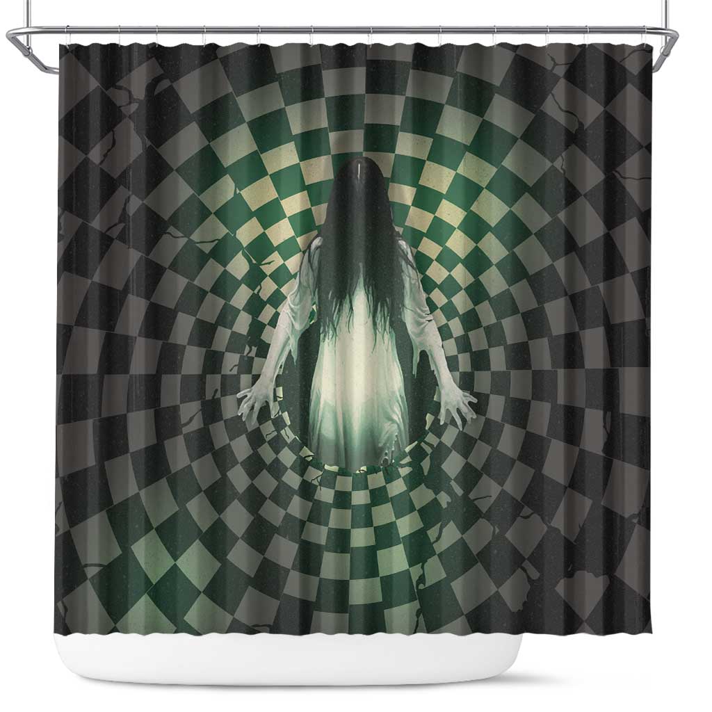3D Illusion Ghost 3D Halloween Shower Curtain Horror Retro Style - Wonder Print Shop