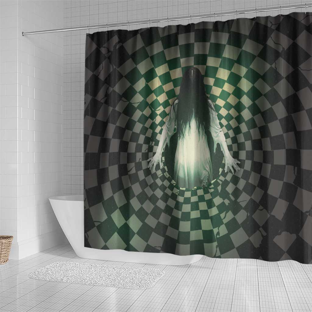 3D Illusion Ghost 3D Halloween Shower Curtain Horror Retro Style - Wonder Print Shop