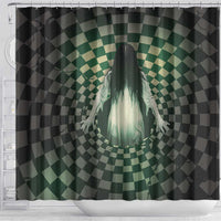 3D Illusion Ghost 3D Halloween Shower Curtain Horror Retro Style - Wonder Print Shop