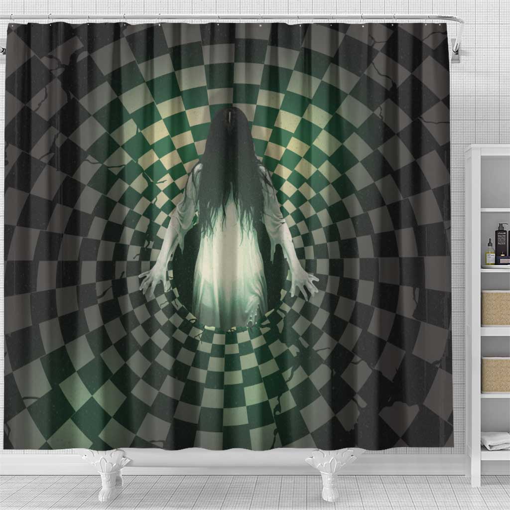 3D Illusion Ghost 3D Halloween Shower Curtain Horror Retro Style - Wonder Print Shop