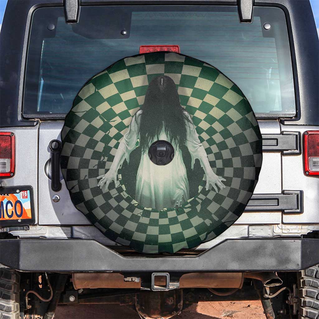 3D Illusion Ghost 3D Halloween Spare Tire Cover Horror Retro Style - Wonder Print Shop