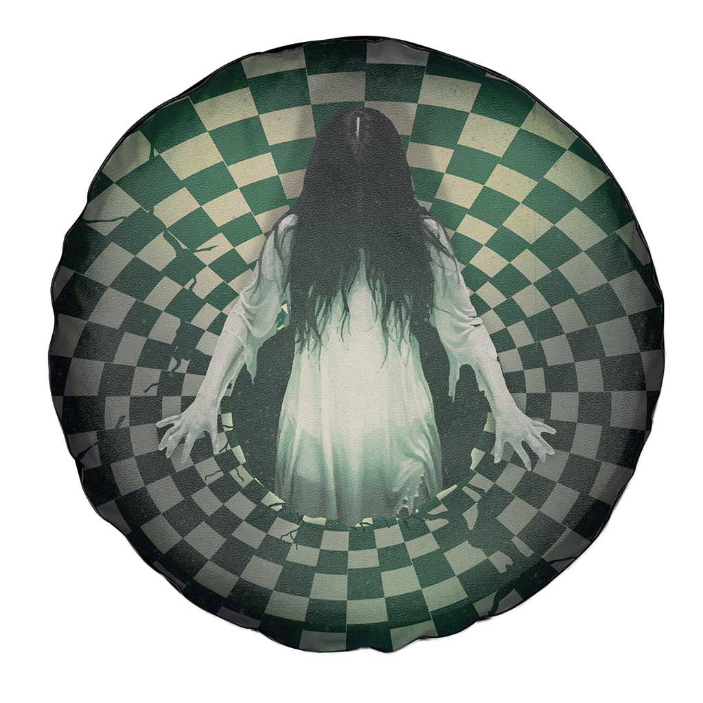 3D Illusion Ghost 3D Halloween Spare Tire Cover Horror Retro Style - Wonder Print Shop