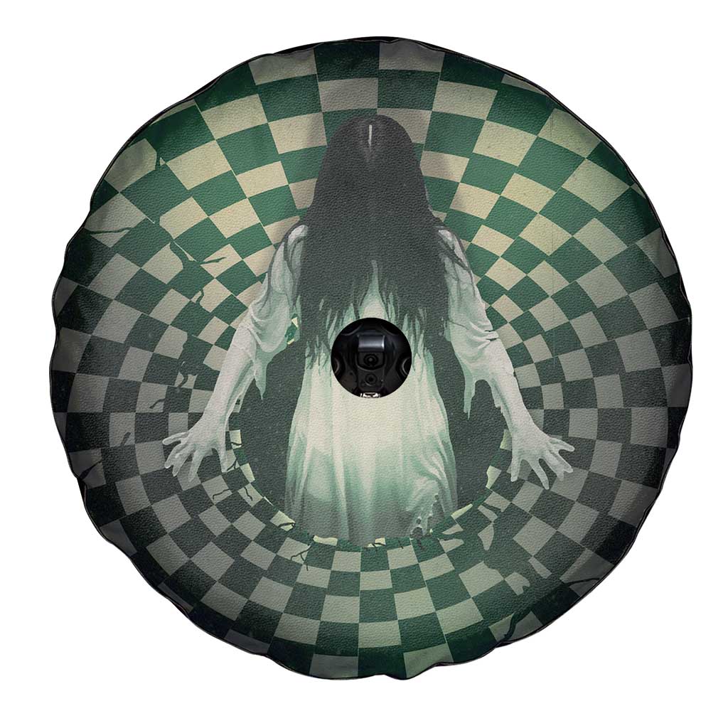 3D Illusion Ghost 3D Halloween Spare Tire Cover Horror Retro Style - Wonder Print Shop