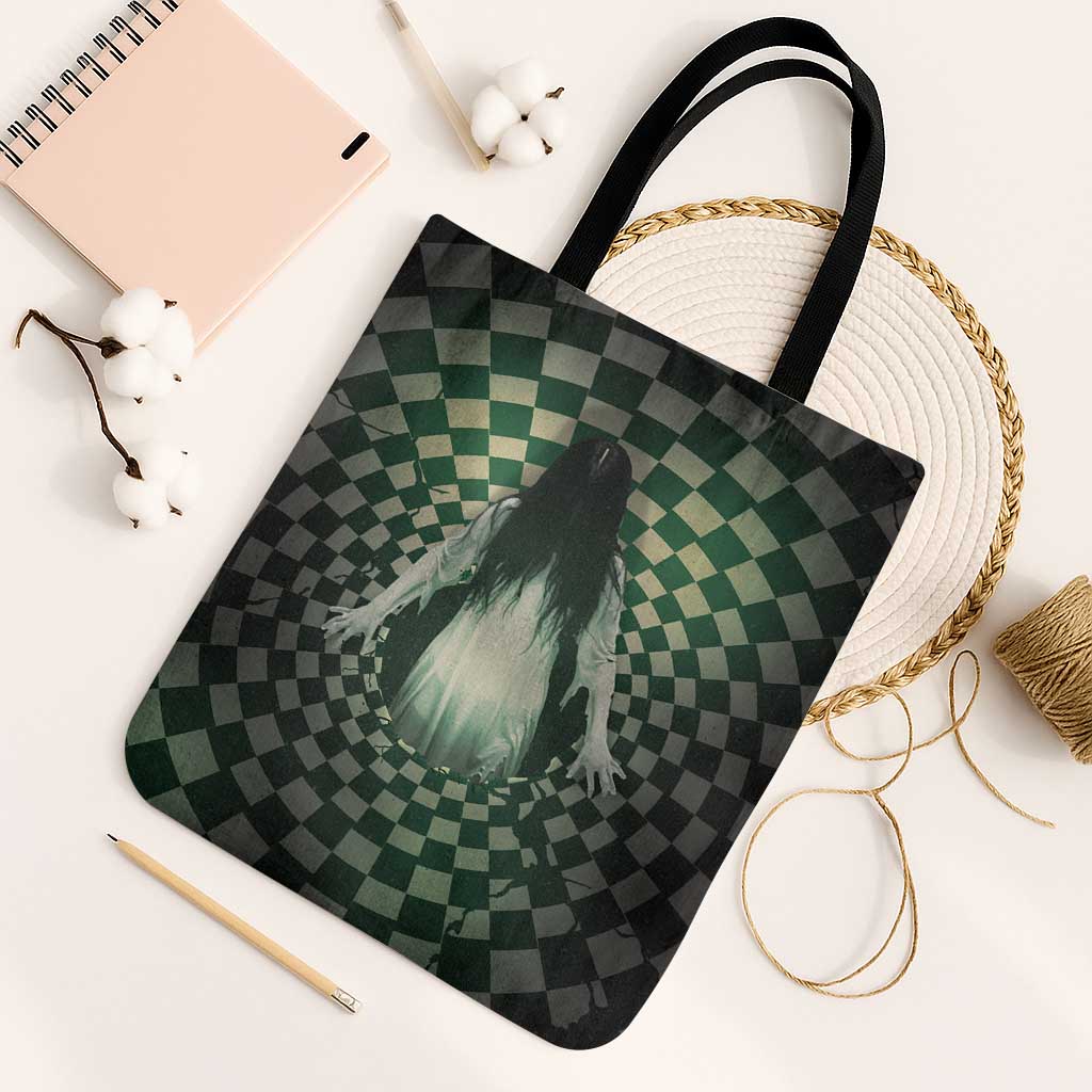 3D Illusion Ghost 3D Halloween Tote Bag Horror Retro Style - Wonder Print Shop