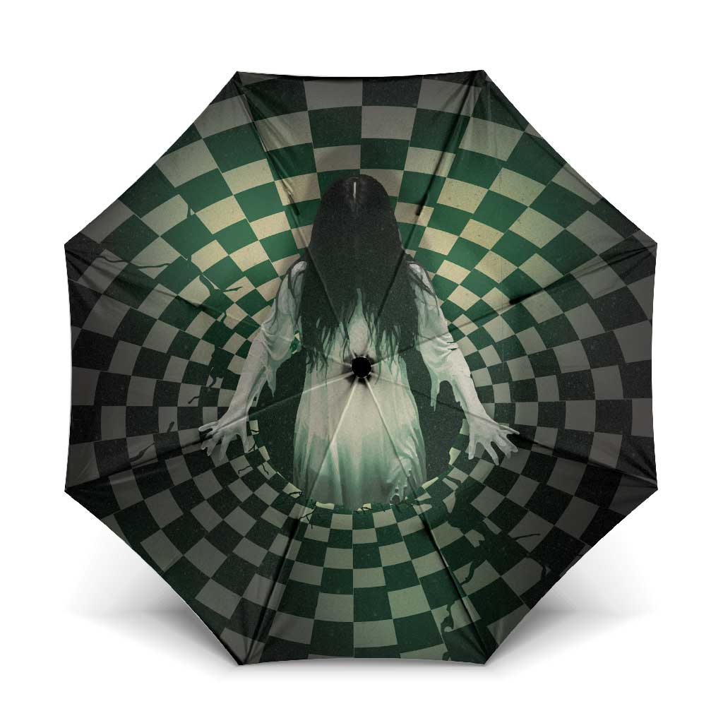 3D Illusion Ghost 3D Halloween Umbrella Horror Retro Style - Wonder Print Shop
