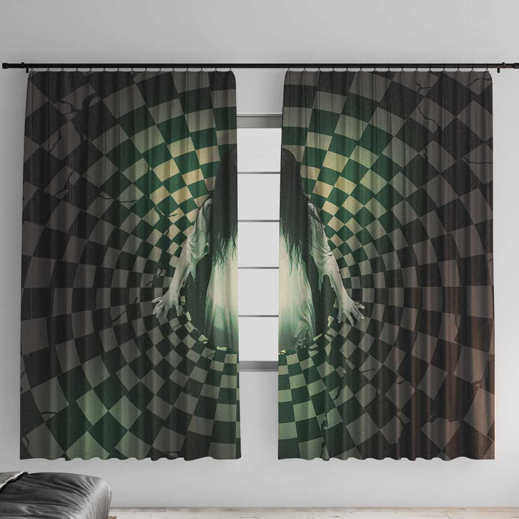3D Illusion Ghost 3D Halloween Window Curtain Horror Retro Style - Wonder Print Shop