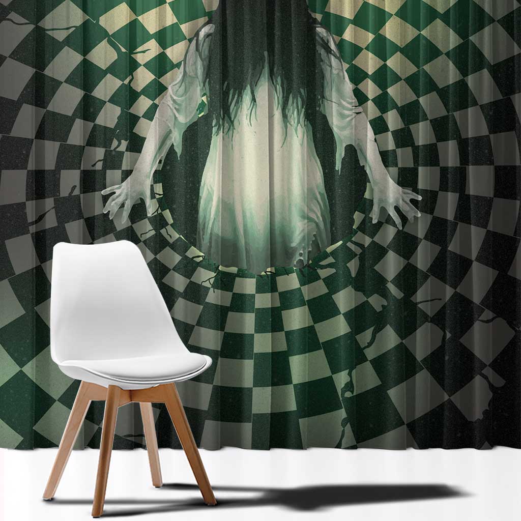 3D Illusion Ghost 3D Halloween Window Curtain Horror Retro Style - Wonder Print Shop