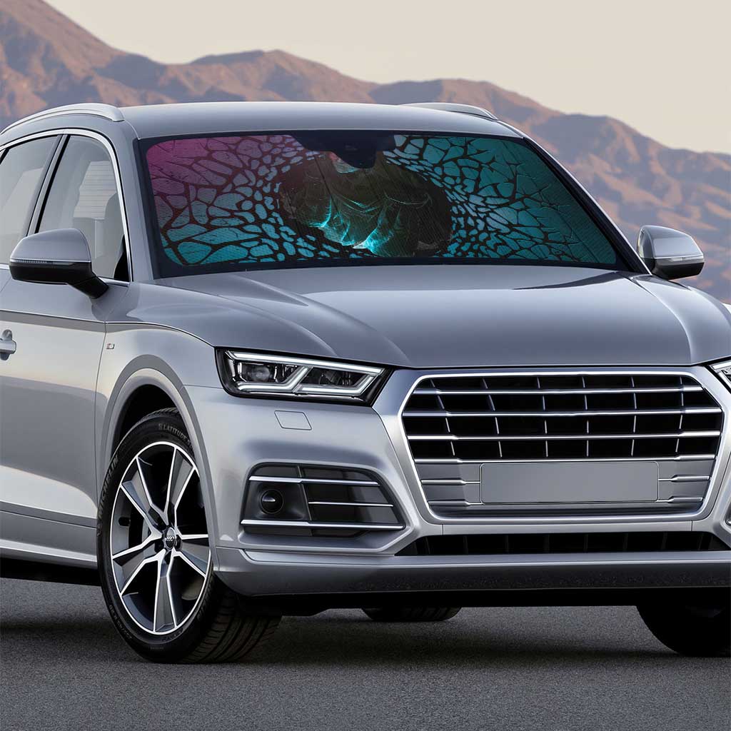 3D Illusion Witch Halloween Auto Sun Shade Dark Magic In The Cracks - Wonder Print Shop