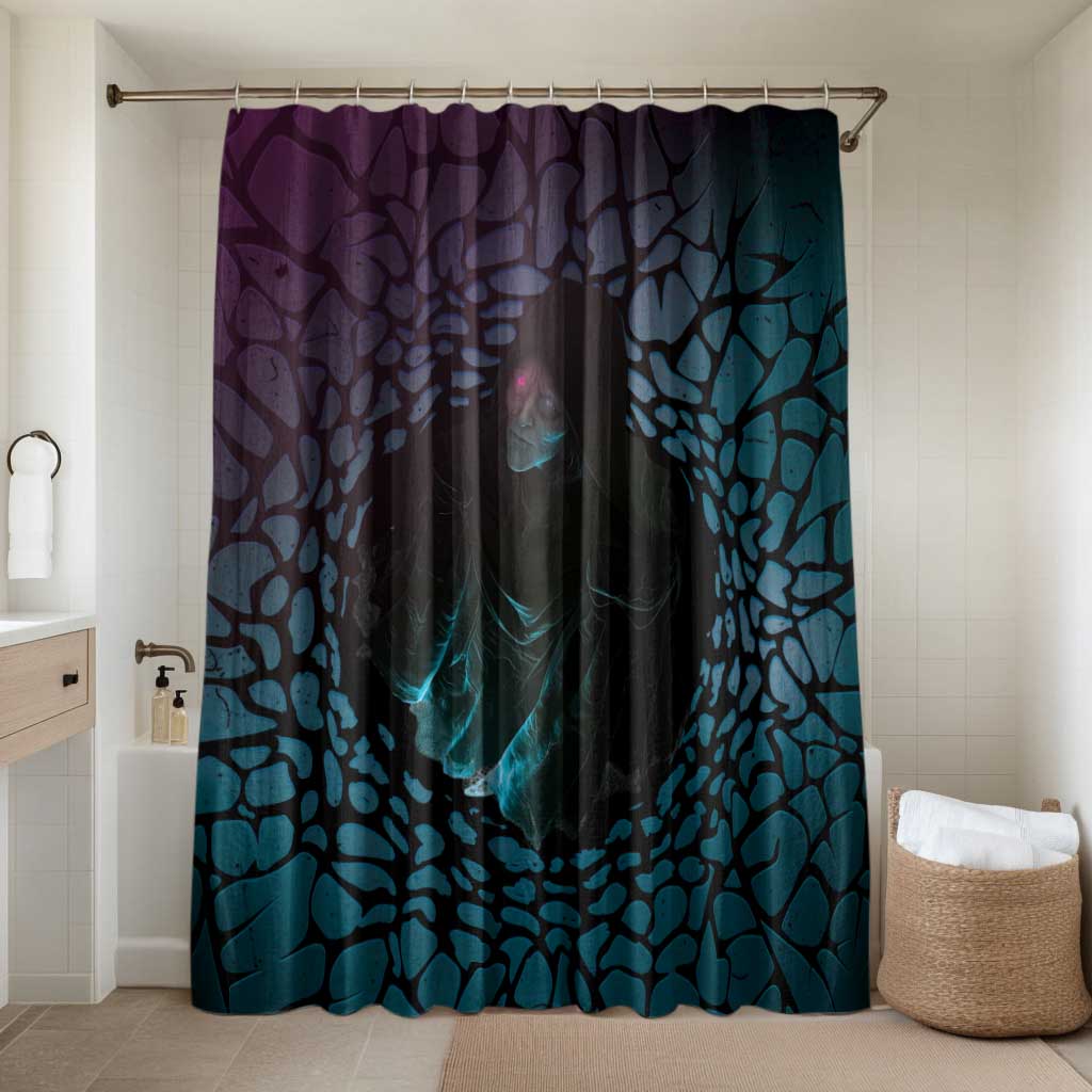 3D Illusion Witch Halloween Bathroom Set Dark Magic In The Cracks - Wonder Print Shop