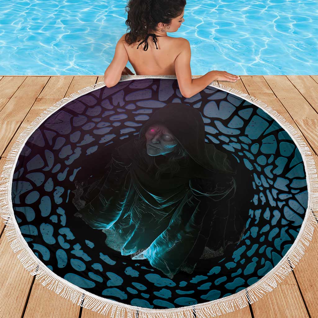 3D Illusion Witch Halloween Beach Blanket Dark Magic In The Cracks - Wonder Print Shop