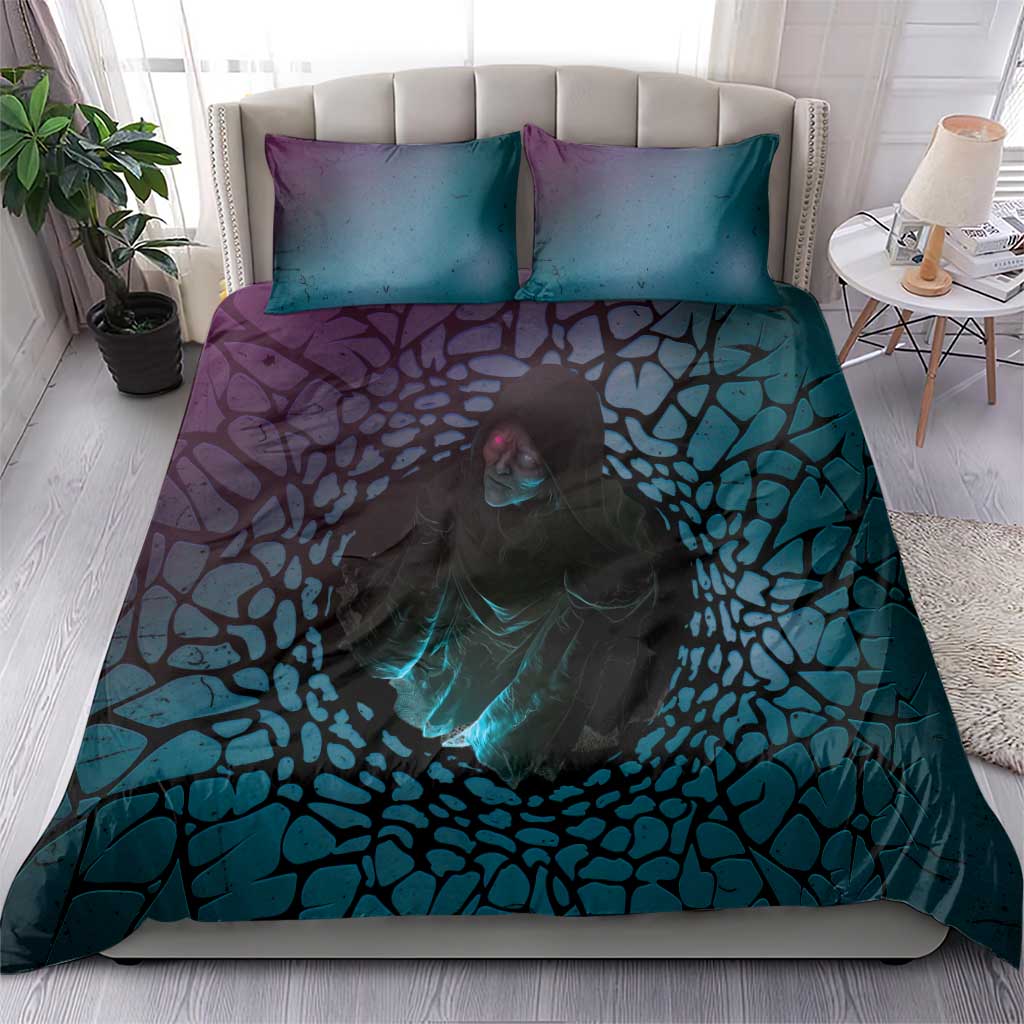 3D Illusion Witch Halloween Bedding Set Dark Magic In The Cracks DT05