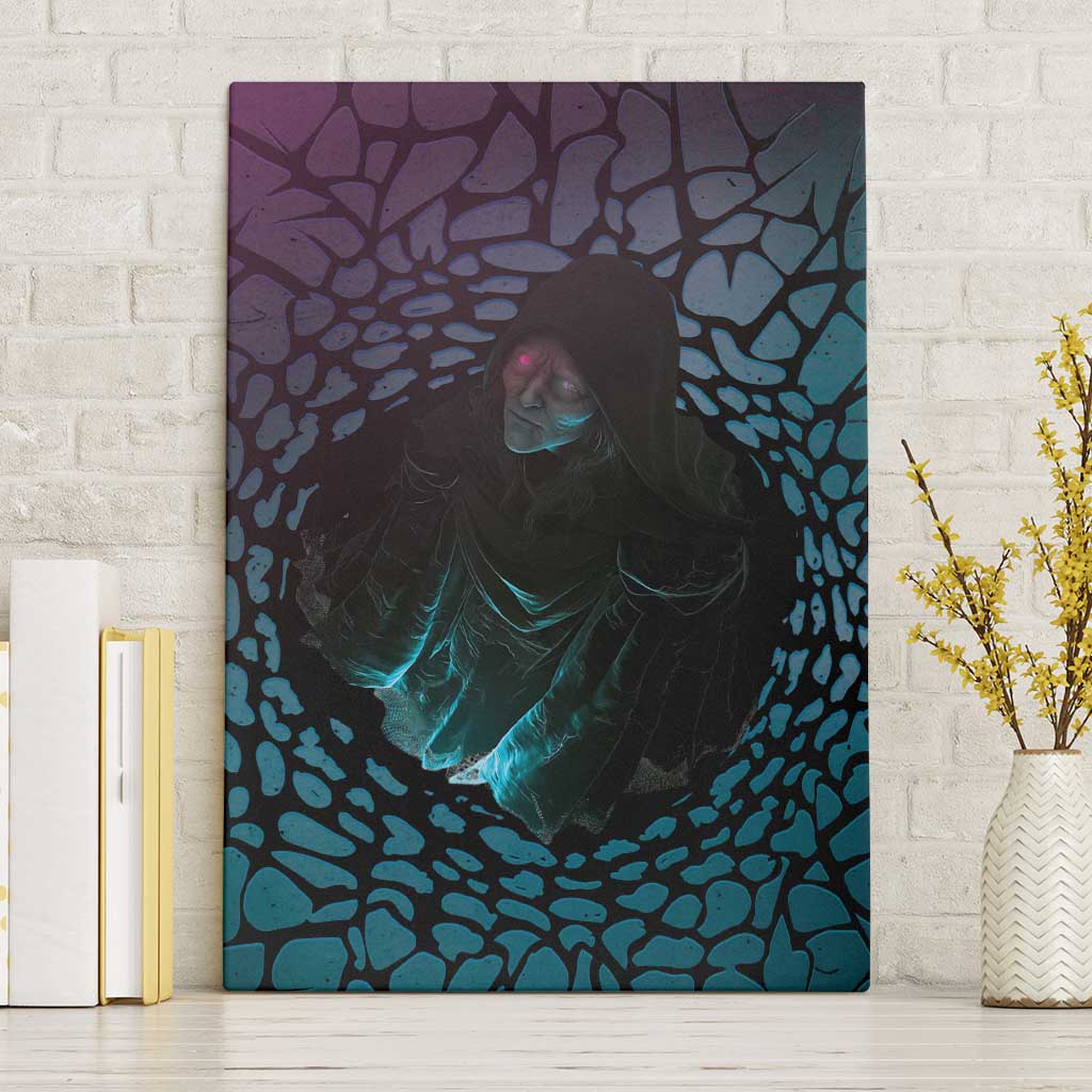 3D Illusion Witch Halloween Canvas Wall Art Dark Magic In The Cracks - Wonder Print Shop