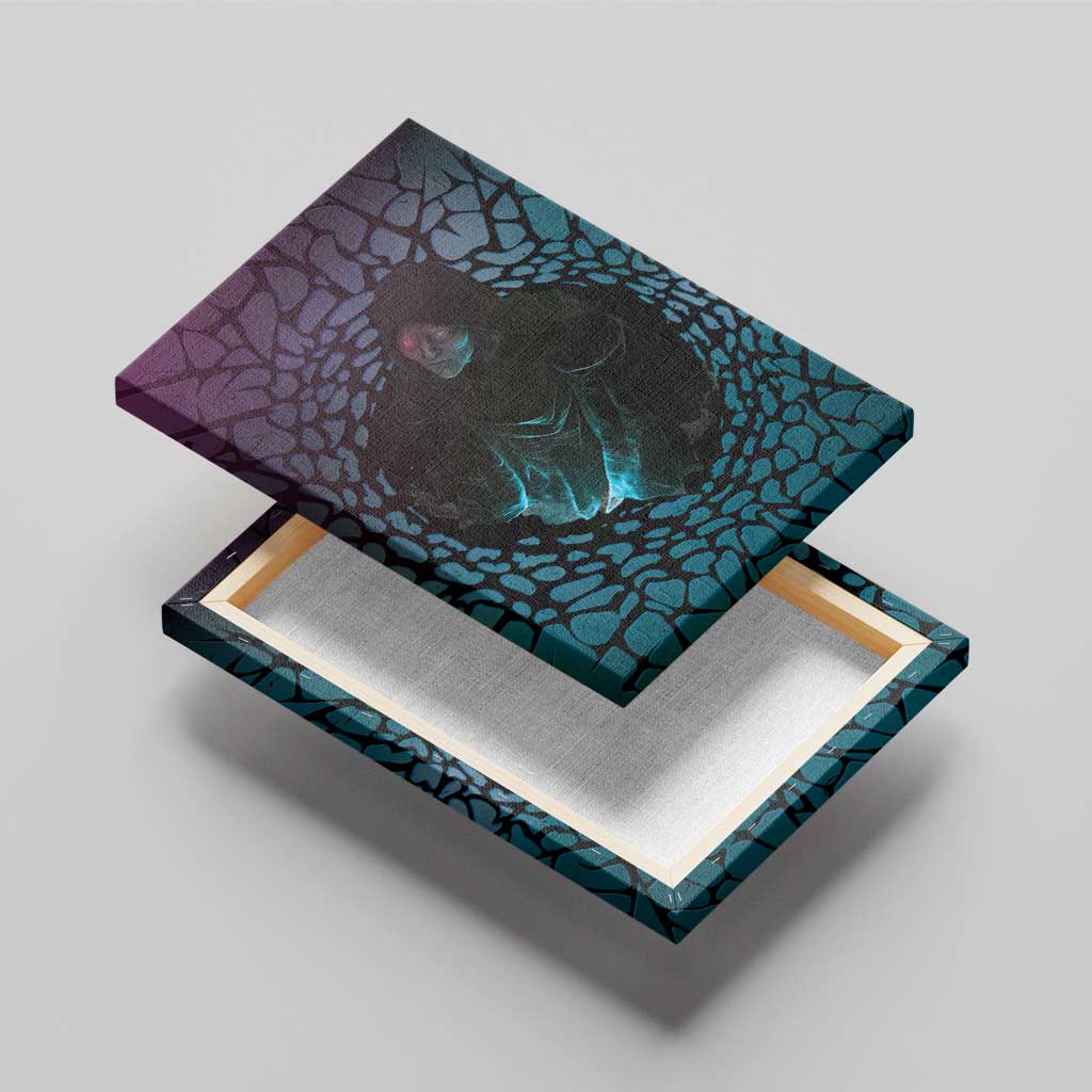 3D Illusion Witch Halloween Canvas Wall Art Dark Magic In The Cracks - Wonder Print Shop