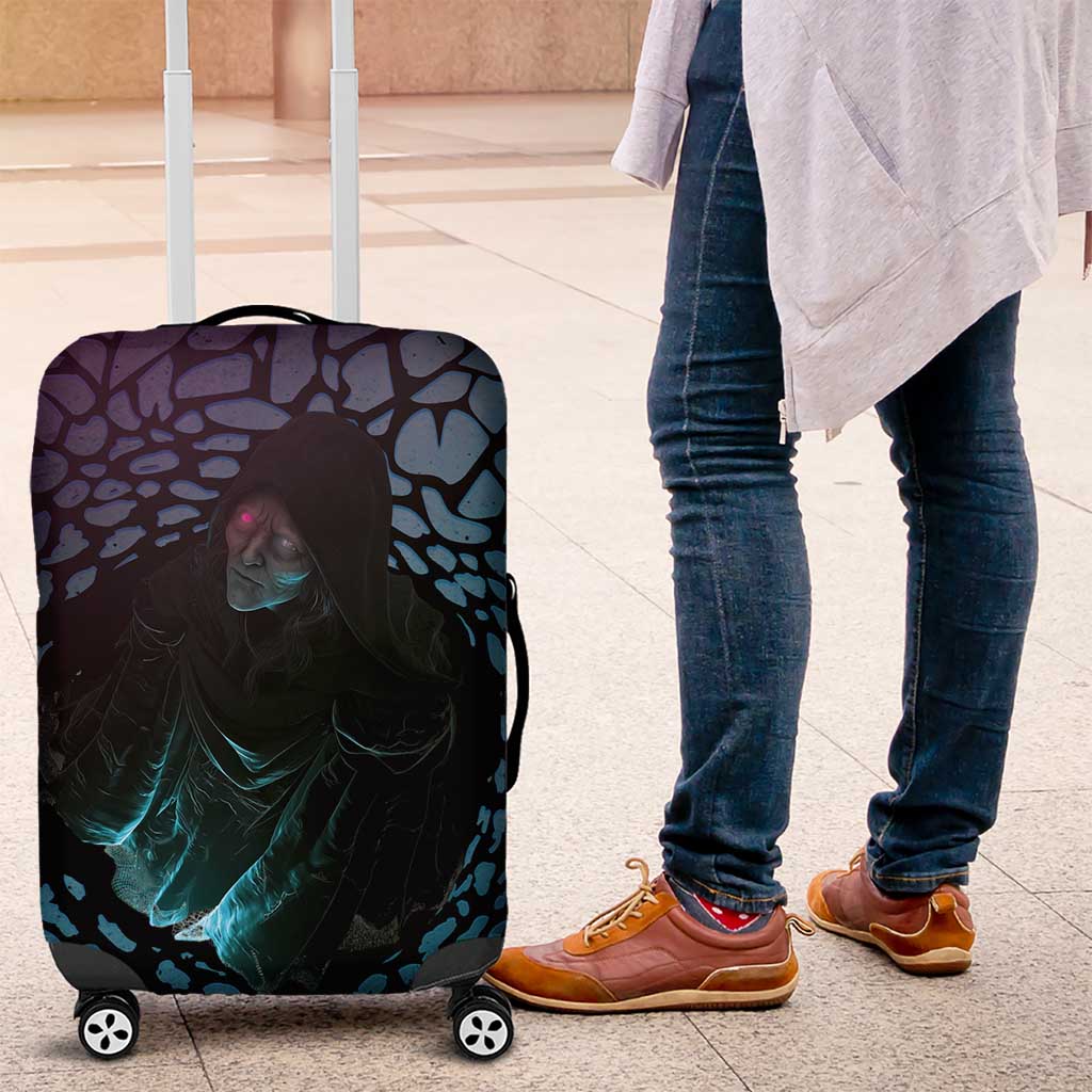 3D Illusion Witch Halloween Luggage Cover Dark Magic In The Cracks - Wonder Print Shop