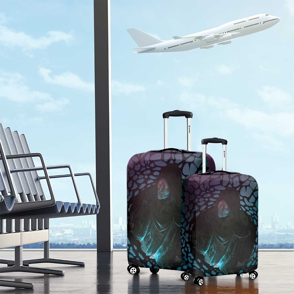 3D Illusion Witch Halloween Luggage Cover Dark Magic In The Cracks - Wonder Print Shop
