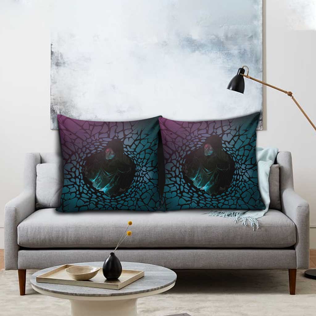 3D Illusion Witch Halloween Pillow Cover Dark Magic In The Cracks - Wonder Print Shop