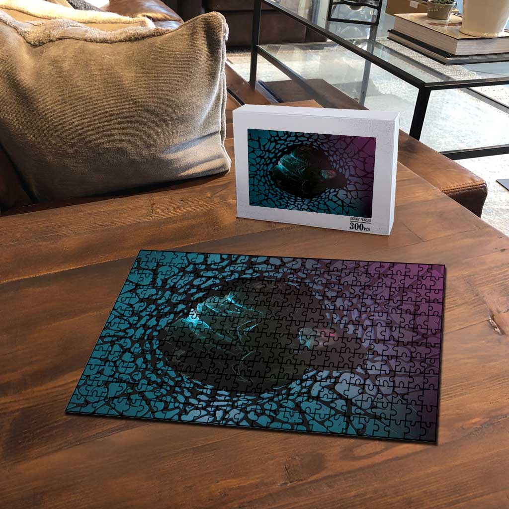 3D Illusion Witch Halloween Puzzle Dark Magic In The Cracks - Wonder Print Shop