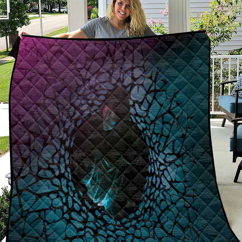 3D Illusion Witch Halloween Quilt Dark Magic In The Cracks - Wonder Print Shop