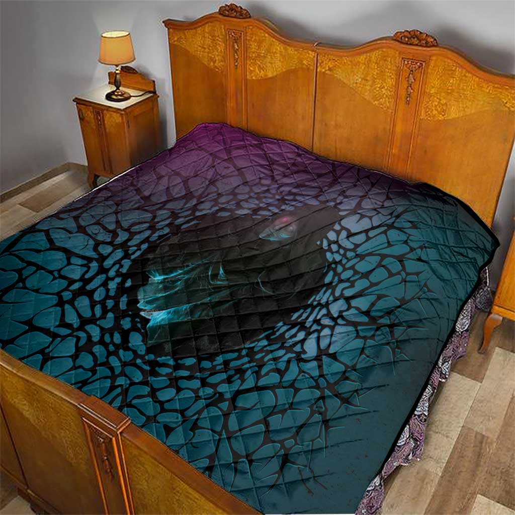 3D Illusion Witch Halloween Quilt Dark Magic In The Cracks - Wonder Print Shop