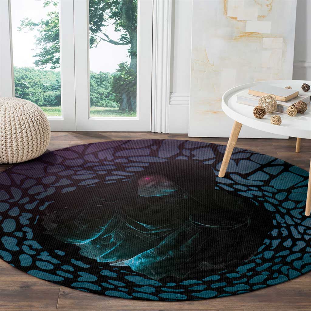 3D Illusion Witch Halloween Round Carpet Dark Magic In The Cracks - Wonder Print Shop