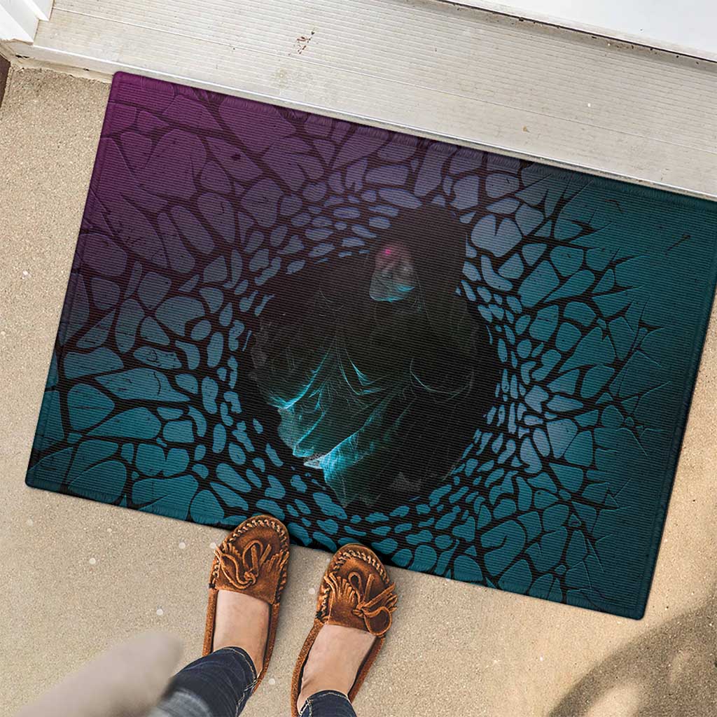 3D Illusion Witch Halloween Rubber Doormat Dark Magic In The Cracks - Wonder Print Shop