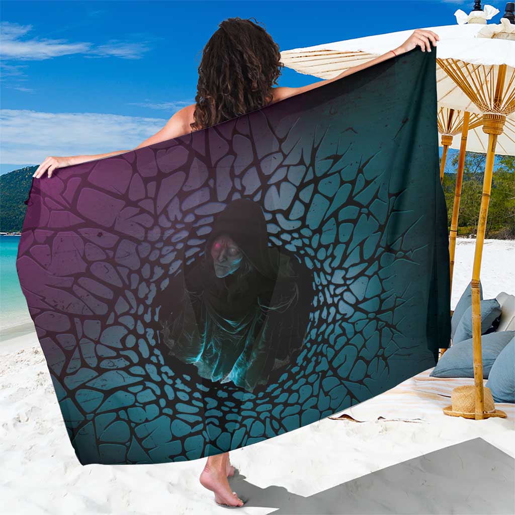 3D Illusion Witch Halloween Sarong Dark Magic In The Cracks - Wonder Print Shop