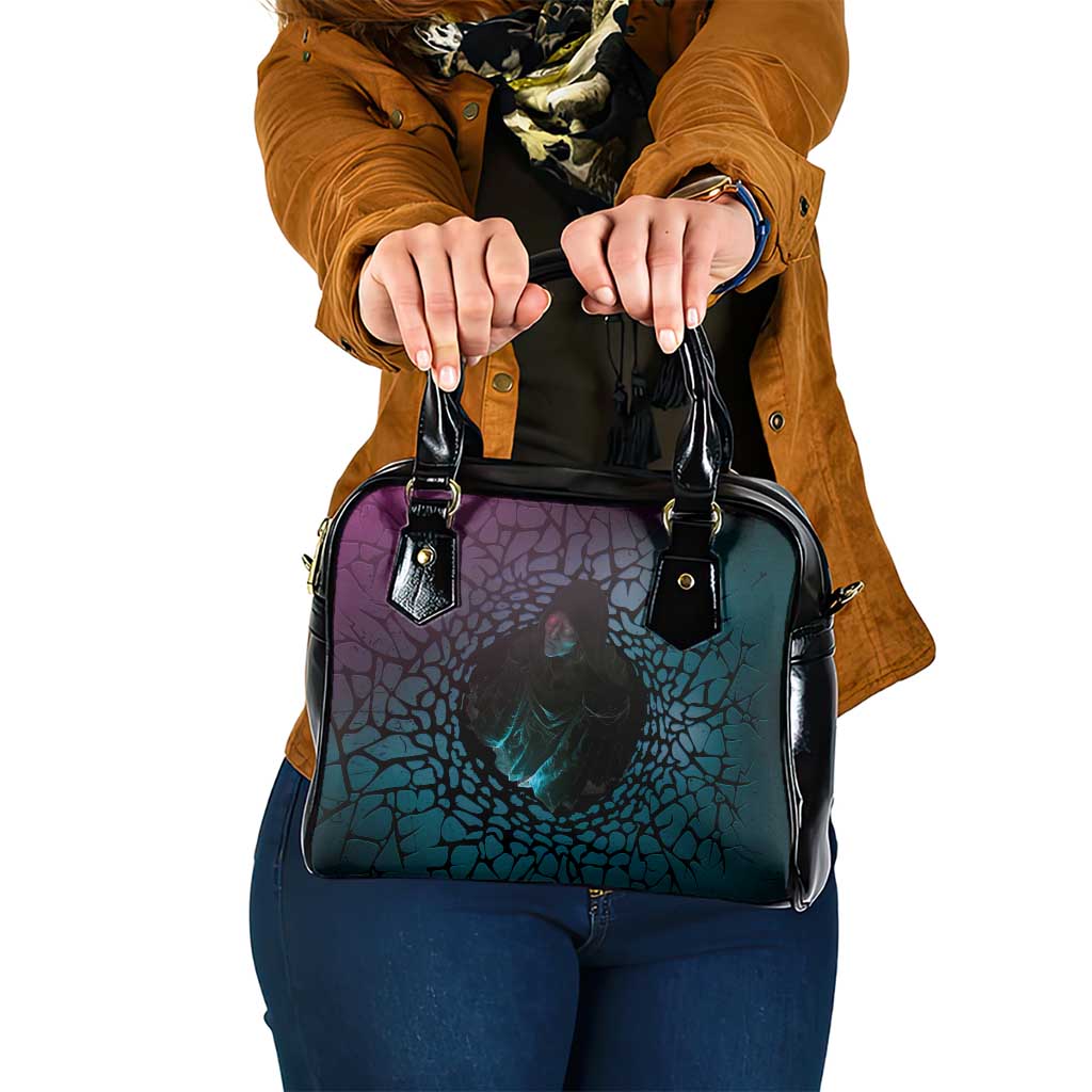 3D Illusion Witch Halloween Shoulder Handbag Dark Magic In The Cracks - Wonder Print Shop