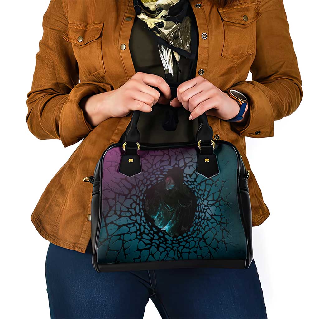 3D Illusion Witch Halloween Shoulder Handbag Dark Magic In The Cracks - Wonder Print Shop