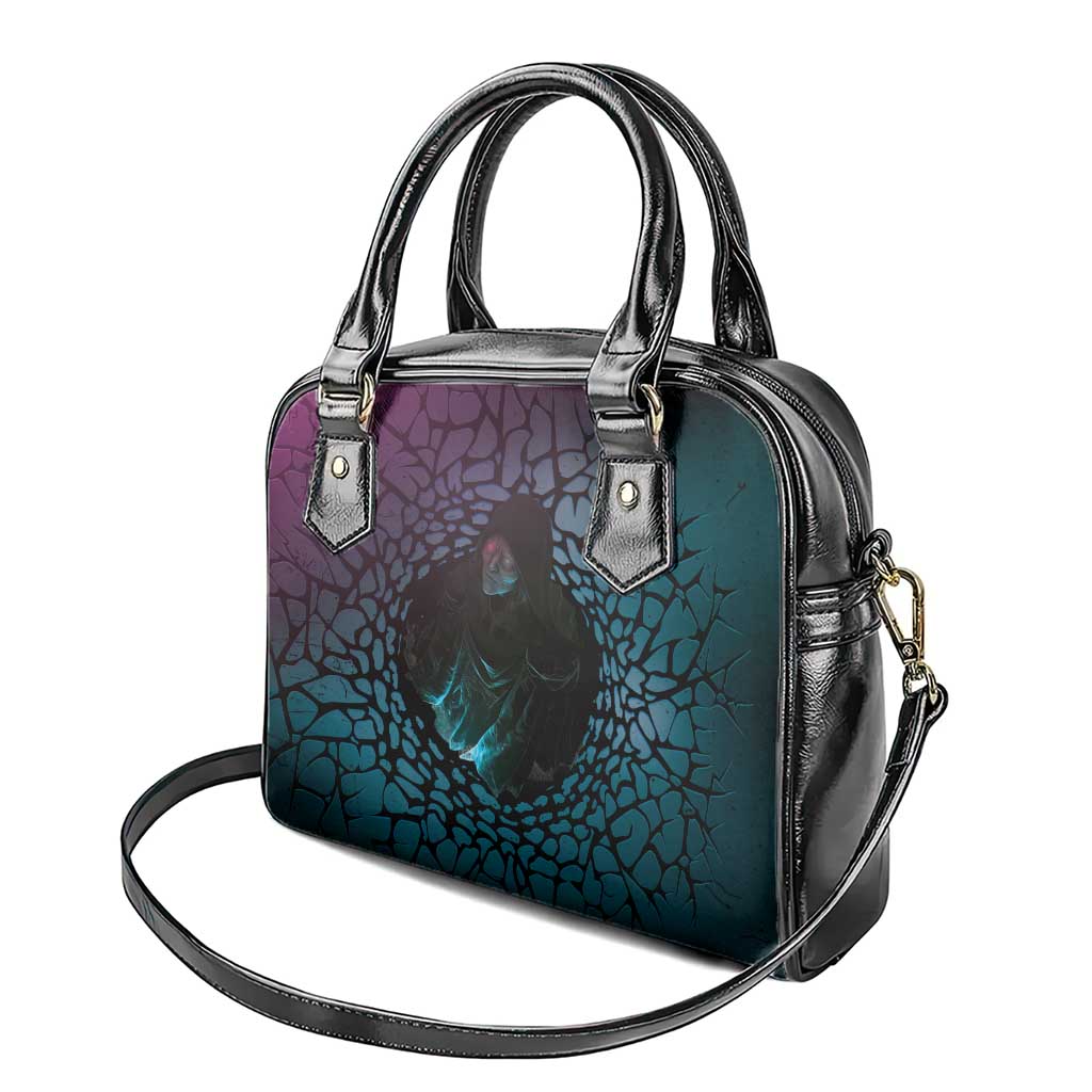3D Illusion Witch Halloween Shoulder Handbag Dark Magic In The Cracks - Wonder Print Shop