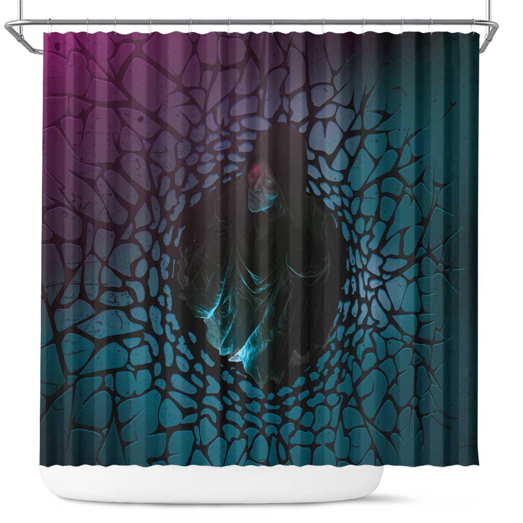 3D Illusion Witch Halloween Shower Curtain Dark Magic In The Cracks - Wonder Print Shop